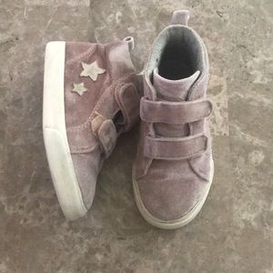 Gymboree velvet pink sneakers